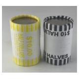 (2) ROLLS OF KENNEDY HALF DOLLARS, (40) COINS