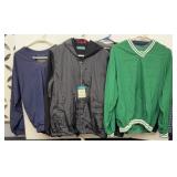 (4) SMALL (1) MED (1) LG GOLF WINDBREAKERS