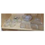 DIVIDED PLATES & ASSTD GLASSWARE