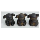 (3) GRISWOLD PUPS MARKED  CAST IRON