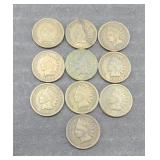 (10) INDIAN HEAD PENNIES W/ CLEAR DATES
