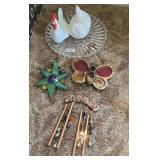 ART GLASS DECOR, CERAMIC HEN ON NEST (ALT LOC)