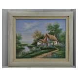 COTTAGE OIL ON CANVAS by MARTEN