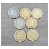 (7) INDIAN HEAD PENNIES W/ DATES