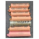 (7) ROLLS OF WHEAT PENNIES, MIXED DATES