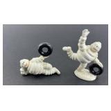 (2) CAST IRON MICHELIN MAN PAPERWEIGHTS