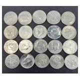 (20) KENNEDY HALF DOLLARS MIXED DATES