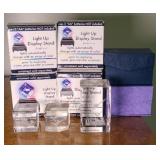 CRYSTAL PAPERWEIGHT W/ LIGHT STAND (ALT LOC)