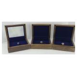 (3) SKULL RINGS W/ BOXES