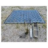 PATIO RUG, CHICKEN FEEDER & PLANTER