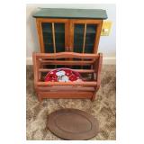 MINIATURES DISPLAY CABINET , MAGAZINE RACK (ALT LO