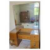 BIRDSEYE MAPLE VANITY W/ DAMAGE (ALT LOC)