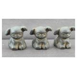 (3) GRISWOLD PUPS MARKED  CAST IRON