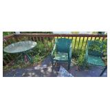 TABLE & 4 PATIO CHAIRS (ALT LOC)