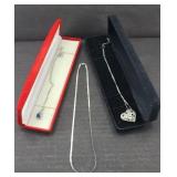 (3) STERLING SILVER NECKLACES