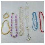 COSTUME JEWELRY BEADED NECKLACES
