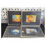 (4) LION KING FRAMED PRINTS