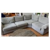 POTTERY BARN GREY 3 PIECE SECTIONAL