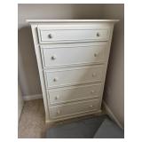 5 DRAWER WHITE CHEST OF DRAWERS