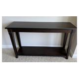 WOOD SOFA / ENTRY WAY TABLE W/ SHELF