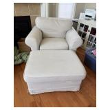 IKEA CHAIR W/ STORAGE OTTOMAN