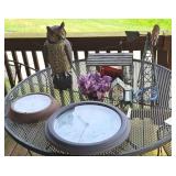 CLOCK, THERMOMETER, BIRD FEEDER & MORE