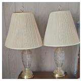 (2) CRYSTAL LAMPS