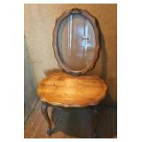 END TABLE W/ SERVING TRAY