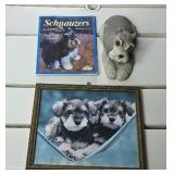 SCHNAUZERS STATUE & BOOK