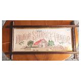 HOME SWEET HOME PICTURE W/ ANTIQUE FRAME