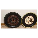 (2) TOLEWARE STYLE TRAYS