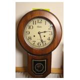 HAMILTON WALL CLOCK W/ KEY, WORKS