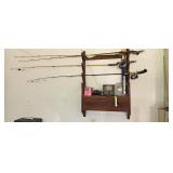 FISHING POLES W/ RACK