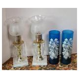 (2) VANITY LAMPS & CANDLES