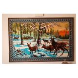 FRAMED PRINT FABRIC ART