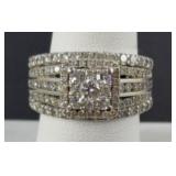 LADIES PAVE 14K WHITE GOLD SETTING RING