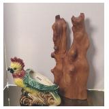 PARROT PLANTER & WOOD ART