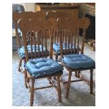 (4) LION FACE CHAIRS