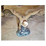CONCRETE EAGLE, WING REPAIRED