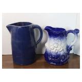 (2) MILK PITCHERS