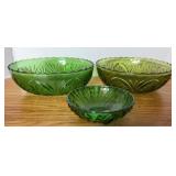 MID CENTURY GLASS BOWLS