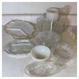FIRE KING BOWL, EGG PLATE & OTHER DISHES