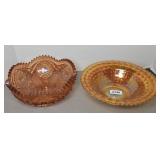 (2) CARNIVAL GLASS BOWLS