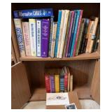 (2) SHELVES OF BOOKS, QUILTING HEALTH & WELLNESS