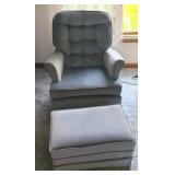(2) SWIVEL ROCKERS & A FOOT STOOL