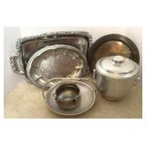 SILVERPLATE & ALUMINUM SERVING PIECES