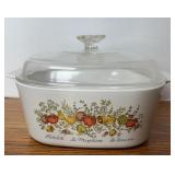 CORNING WARE SPICE OF LIFE DEEP CASSEROLE & LID