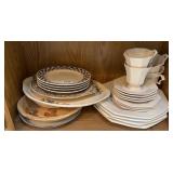 CHINA PLATES, CUPS & PIE PLATES