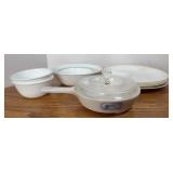 CORELLE DISHES & CORNING SKILLET