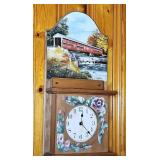 HAND PAINTED SAW & CLOCK DECOR